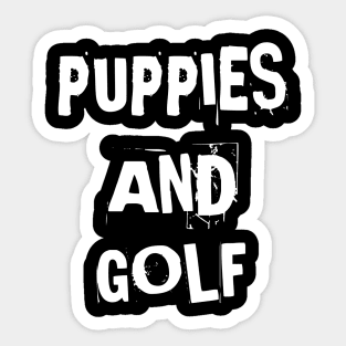 Puppies And Golf Cute gift Sticker